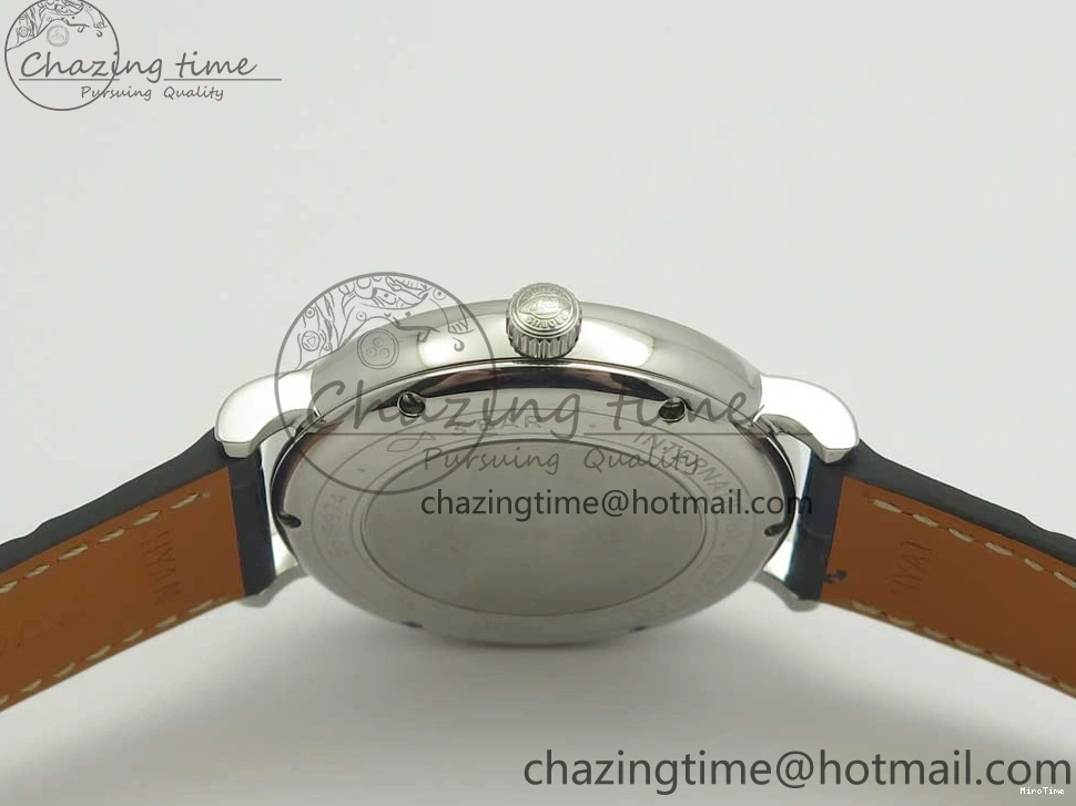 MIROTIME 1224 Fashionable Portofino IW458101 Diamond Bezel SS MK 1:1 Best Edition Blue Dial On Blue Leather Strap MIYOTA 7169